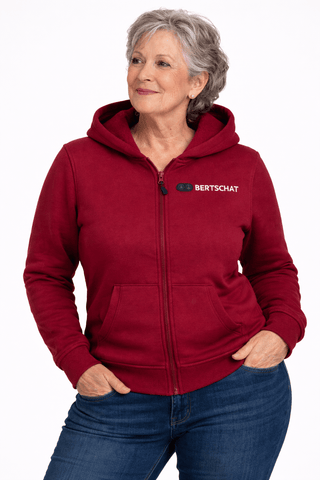 Beheizter Hoodie für Damen – Dual Heating - Burgund