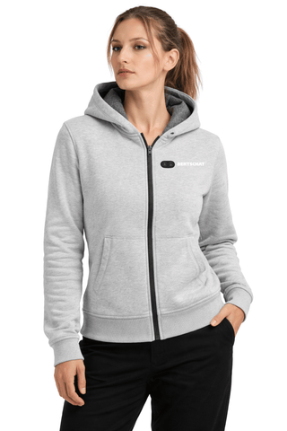 Beheizter Hoodie für Damen – Dual Heating - Grau