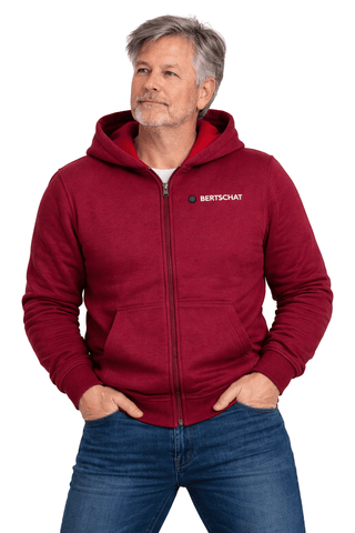 Beheizter Hoodie für Herren – Single Heating – Burgund