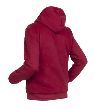 Herren Beheizter Hoodie – Dual-Heizung - Burgunder