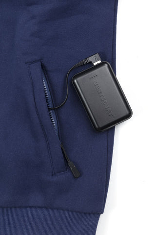 Men’s Heated Hoodie – Dual Heating - Navy Blue